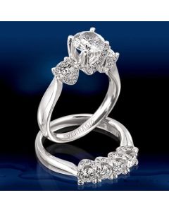 VERRAGIO PLATINUM ENG-0245 ENGAGEMENT RING