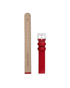 MONDAINE 12 MM RED GENUINE LEATHER WATCH BAND
