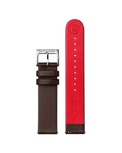 MONDAINE DARK BROWN VEGAN GRAPE LEATHER WATCH STRAP 20MM - FG