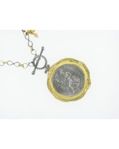 24K Gold & Silver Coin Necklace