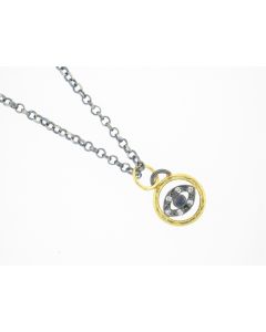 Kurtulan 24K Gold & Silver Evil Eye pendant
