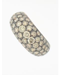 18K Rose Gold And Champagne Diamonds  Dome Ring 25876204