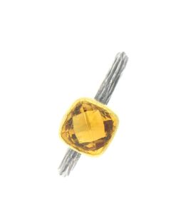 Kurtulan 24K gold & Silver Citrine Ring