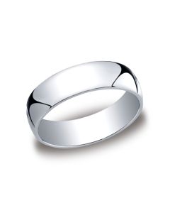 BENCHMARK LCF16018KW LIGHT COMFORT FIT 6 MM 18 K WHITE GOLD SIZE 11