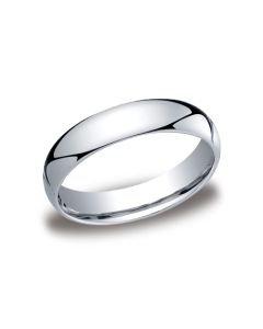 BENCHMARK LCF15018KW LIGHT COMFORT FIT 5 MM 18 K WHITE GOLD SIZE 10