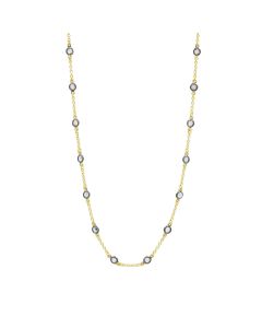 Freida Rothman Mini Bezel Stone Necklace LMYKZN-16E