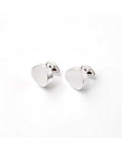 OVAL SILVER ENGRAVABLE CUFFLINKS