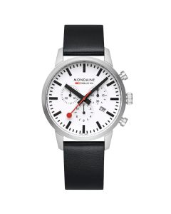  Mondaine A Classic Chronograph 41 mm Sapphire Crystal MSD.41411.LBV