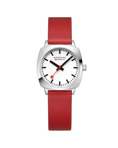 MONDAINE PETITE CUSHION RED VEGAN GRAPE LEATHER, 31 MM  MSL.31110.LCV