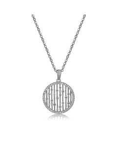 Charles Garnier Sterling Silver Rhodium Plated Necklace 59095550