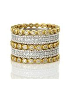 FREIDA ROTHMAN STACKABLE 5 ETERNITY RINGS YZR0963B