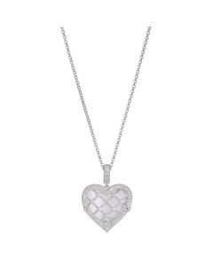 Charles Garnier Sterling Silver Rhodium Plated Necklace 59095545
