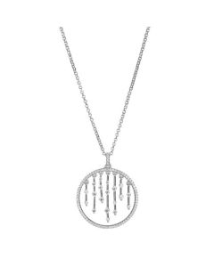 Charles Garnier Sterling Silver Rhodium Plated Necklace 59095544