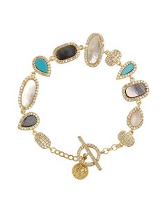 FREIDA ROTHMAN MULTI COLOURS TOGGLE BRACELET