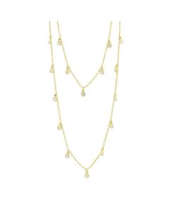 Freida Rothman Color Theory Bezel Droplet Strand Necklace YZ070420B-40