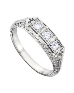 Whitehouse Brothers Original Design Platinum Three-Stone ring 3993W
