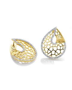 Breuning Silver & CZ Gold Plated Earrings 06/60821
