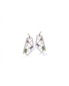 THISTLE & BEE STAINED GLASS DROP EARRINGS 102-6268