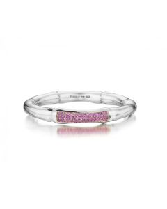 Thistle & Bee Bamboo Bangle with Pink Sapphires 105-1175