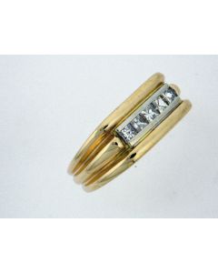 14K GOLD AND DIAMONDS GENT'S RING, 22414616