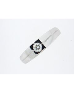 18K WHITE GOLD GENT'S RING WITH DIAMOND.22812043