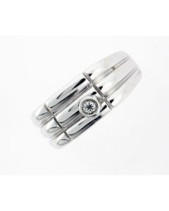 18K WHITE GOLD GENT'S RING WITH DIAMOND 22837145