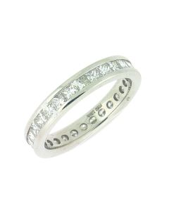 Platinum Princess Cut Diamond Eternity Ring 24072200