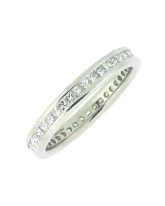 Platinum Eternity Ring with Princess Cut Diamonds 24072201
