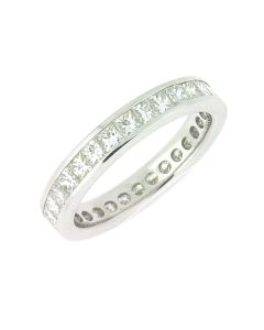 18K White Gold Princess Cut Diamond Eternity Ring 24272205