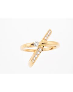 18 K Rose Gold & Diamond Ring, 25823231