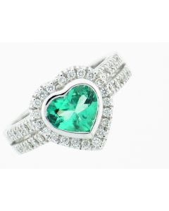 18K Gold Emerald & Diamond Ring 27058042 