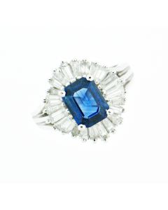 Platinum Ballerina Sapphire & Diamond Ring 27216058