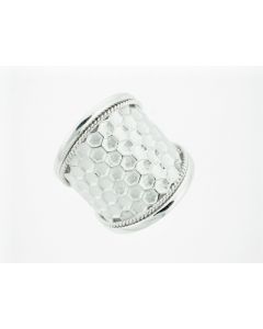 Etruscan Silver Honey Comb Cigar Ring 29034038