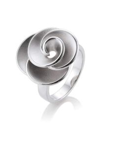 Breuning Rose Petal Silver Ring 44/85747