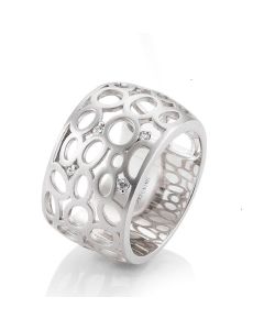 Breuning Silver Ring with White Sapphires 42/03297