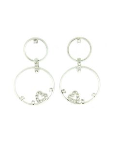 18K White Gold Dangling Earrings 30823062
