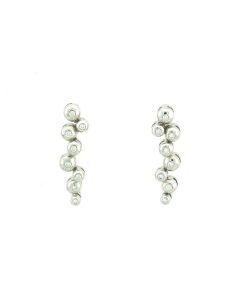 18K white Gold Diamond Grapes Earrings 30836323