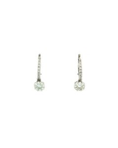 18K White Gold Dangling Earrings 308-36383