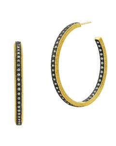 Freida Rothman The Iconic Medium Hoop Earrings YRZE0211B-14K