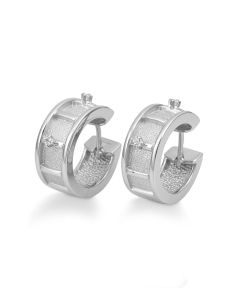 Breuning Rhodium Plated Silver Earrings 06/61083