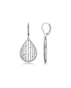 Charles Garnier Rhodium Plated Silver Earrings 39025760