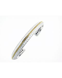 Eli Jewels Exclusive Etruscan Honeycomb Silver / 18 K Gold Bangle  49034404