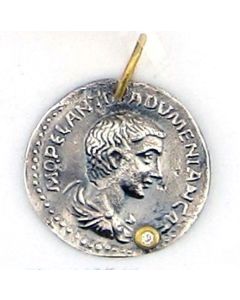 Kurtulan Roman Coin Necklace Oxidized Chain.