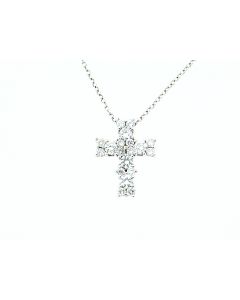 18 K White Gold Diamond Cross 65810007