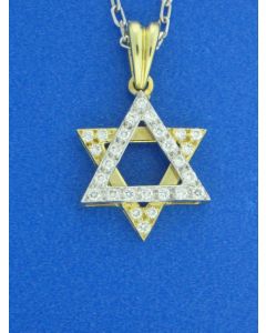 18K TWO TONE GOLD STAR OF DAVID 65884032