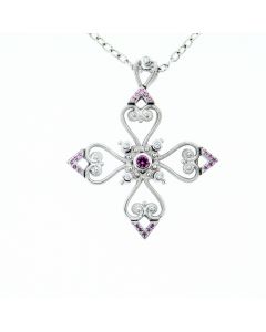 Eli Jewels Exclusive Etruscan Aegean Cross with Pink  Sapphires 69034608
