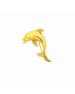 Dolphin Brooch 14K Gold
