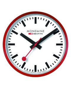 MONDAINE A990.CLOCK.11SBC RED CLOCK 25 cm