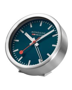 Mondaine Mini Wall-Desk-Travel Alarm Clock Deep Ocean Blue A997.MCAL.46SBV