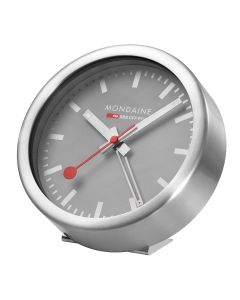 Mondaine Mini Wall-Desk-Travel Alarm Clock Good Gray Dial A997.MCAL.86SBV
